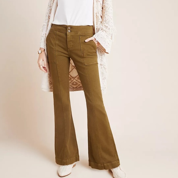 Pilcro and the Letterpress Denim - Pilcro High-Rise Utility Bootcut Jeans